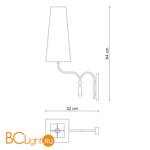 Бра Baga Bespoke Ricercata RC05 M16 | T06 cat. B - Схема