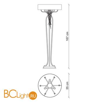 Торшер Baga Bespoke Ricercata RC08 M12 | T19 cat. C - Схема