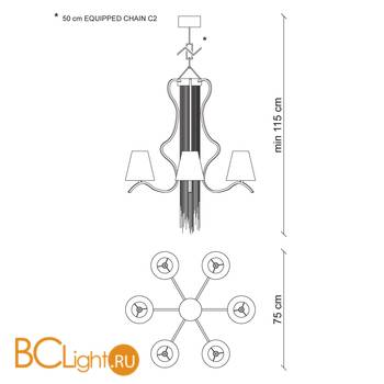 Люстра Baga Bespoke Sinuosa SN03 M04 | T23 cat.C - Схема
