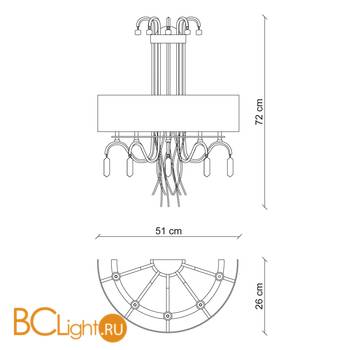 Бра Baga Bespoke Stravagante ST06 M05 | T20 cat. C - Схема