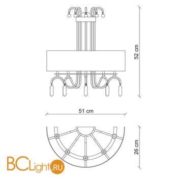 Бра Baga Bespoke Stravagante ST07 M05 | T20 cat. C - Схема