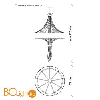 Люстра Baga Bespoke Stravagante ST03 M18 | T13 cat. C - Схема