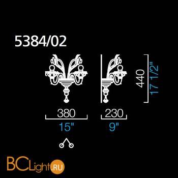 Бра Barovier&Toso Agadir 5384/02/CC - Схема