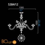 Люстра Barovier&Toso Agadir 5384/12/DO - Схема
