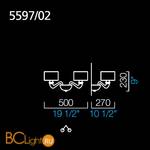 Бра Barovier&Toso Alexandria 5597/02/VI/NN - Схема