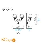 Бра Barovier&Toso Amsterdam 5562/02/VI/BB - Схема