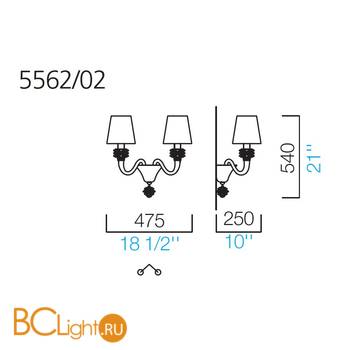 Бра Barovier&Toso Amsterdam 5562/02/IC/NN - Схема