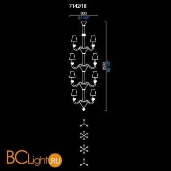 Люстра Barovier&Toso Torpedo Amsterdam 7142/18/VI/BB - Схема