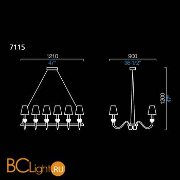 Люстра Barovier&Toso Domo Amsterdam 7115/VI/NN - Схема