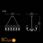 Люстра Barovier&Toso Domo Amsterdam 7115/VI/NN - Схема