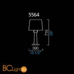 Настольная лампа Barovier&Toso Amsterdam 5564/RS/BB - Схема
