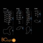 Композиция из потолочных светильников Barovier&Toso Aquarium - Схема