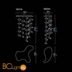 Композиция из потолочных светильников Barovier&Toso Aquarium 5631/A/CC и 5633/A/CC - Схема
