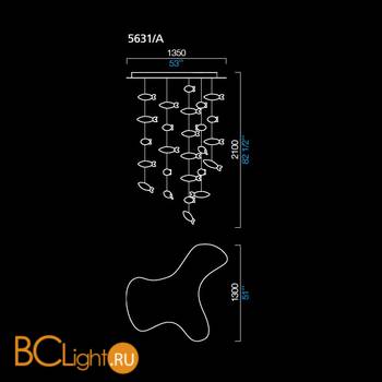 Потолочный светильник Barovier&Toso Aquarium 5631/A/QC - Схема