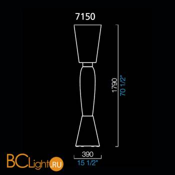 Напольный светильник Barovier&Toso Athena 7150/IO - Схема