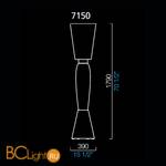 Напольный светильник Barovier&Toso Athena 7150/IO - Схема