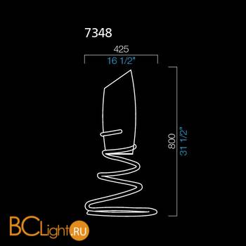 Настольная лампа Barovier&Toso Bako 7348/EQ/CL - Схема