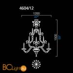 Люстра Barovier&Toso 4604 4604/12/CC - Схема