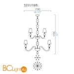Люстра Barovier&Toso California 5551/18/B/OO/BB - Схема
