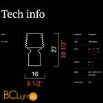 Настольная лампа Barovier&Toso Camparino 7359/CC/MB - Схема