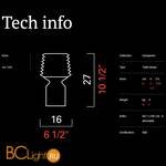 Настольная лампа Barovier&Toso Camparino 7359/CC/MW - Схема