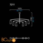 Люстра Barovier&Toso Colimacon 7211/BH/CL - Схема