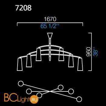 Люстра Barovier&Toso Colimacon 7208/TB/CL - Схема