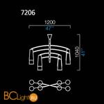 Люстра Barovier&Toso Colimacon 7206/OB/OG - Схема
