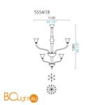 Люстра Barovier&Toso Degas 5554/18/OO - Схема