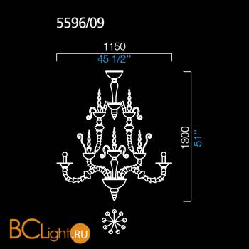 Люстра Barovier&Toso Dhamar 5596/09/NN - Схема