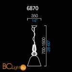 Подвесной светильник Barovier&Toso Ebi 6870/NC - Схема