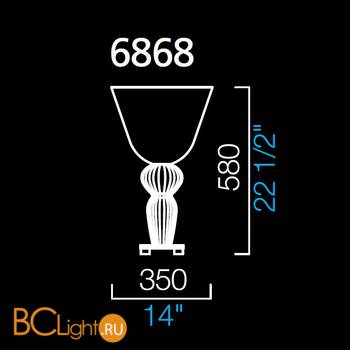 Настольная лампа Barovier&Toso Ebi 6868/BC - Схема