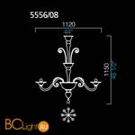 Люстра Barovier&Toso Erfud 5556/08/VL - Схема