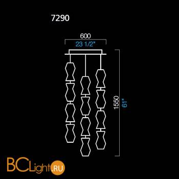 Подвесной светильник Barovier&Toso Escher 7290/IC - Схема