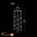 Подвесной светильник Barovier&Toso Escher 7290/IC - Схема