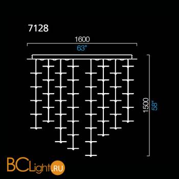 Каскад Barovier&Toso Exagon 7128/CC - Схема