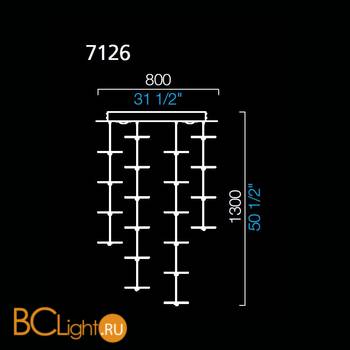 Каскад Barovier&Toso Exagon 7126/OO - Схема