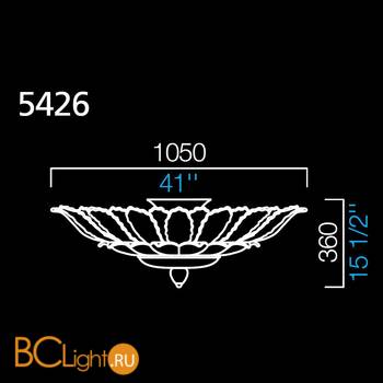 Потолочный светильник Barovier&Toso Excelsior 5426/CR - Схема