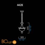 Подвесной светильник Barovier&Toso Fanali veneziani 4428/OB - Схема