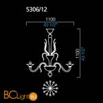 Люстра Barovier&Toso Fauve 5306/12/EL - Схема