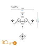Люстра Barovier&Toso Fez 5602/12/OO - Схема