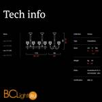 Потолочная люстра Barovier&Toso Florian 5717/08/CC/CL - Схема