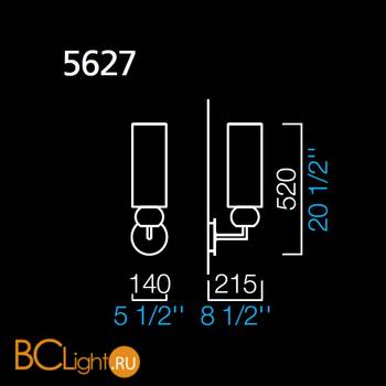 Бра Barovier&Toso Gallia 5627/OO - Схема