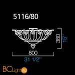 Потолочный светильник Barovier&Toso Grand Hotel 5116/80/OR - Схема