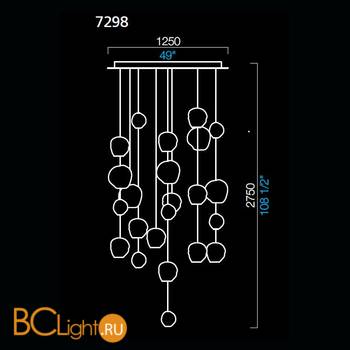 Подвесной светильник Barovier&Toso Hanami 7298/CC - Схема