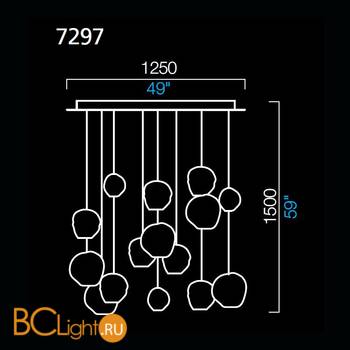 Подвесной светильник Barovier&Toso Hanami 7297/AQ - Схема