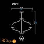 Люстра Barovier&Toso Hastings 5706/10/AQ/BB - Схема