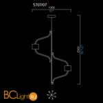 Люстра Barovier&Toso Hastings 5707/07/RS/BB - Схема
