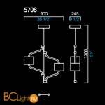 Подвесной светильник Barovier&Toso Hastings 5708/CC/BB - Схема