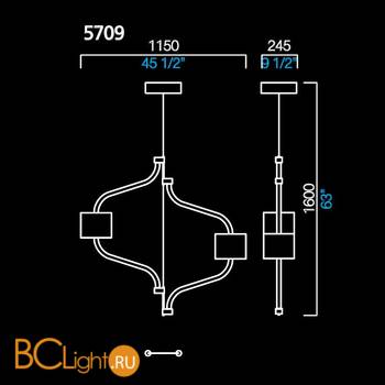 Подвесной светильник Barovier&Toso Hastings 5709/CC/BB - Схема